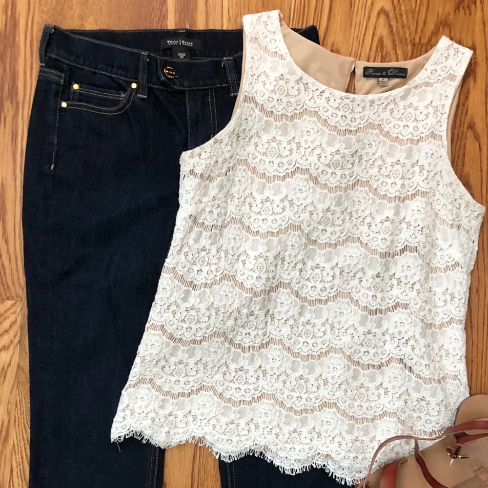 WHBM Noir Denim Jeans